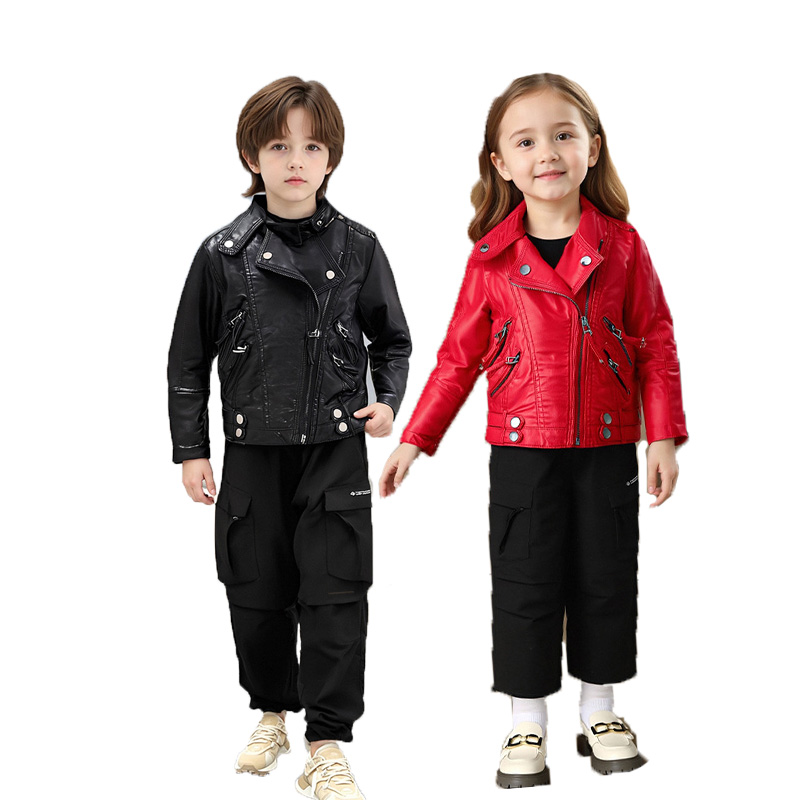 Streetwear Brand Photography - Boys Girls Christmas Rock Motorcycle Pu