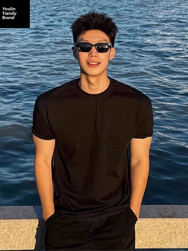 Streetwear Brand Photography - Cleanfit Black Slim Fit Men's T-Shirt