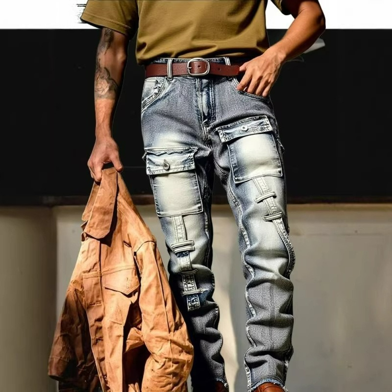 Men's Distressed Washed High S - Europe Streetwear Brand review and price
