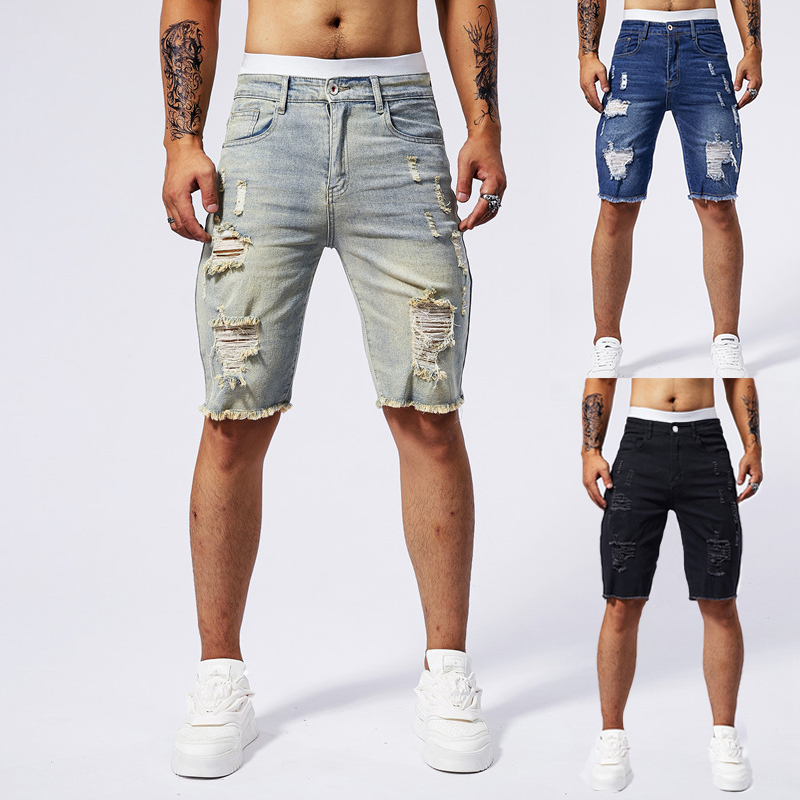 2025 Summer New Men's Ripped D - Streetwear Brand Fashion review and price