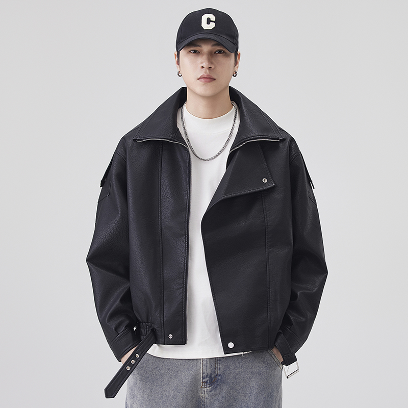 Autumn Winter Leather Jacket M - Streetwear Brand Clothing review and price